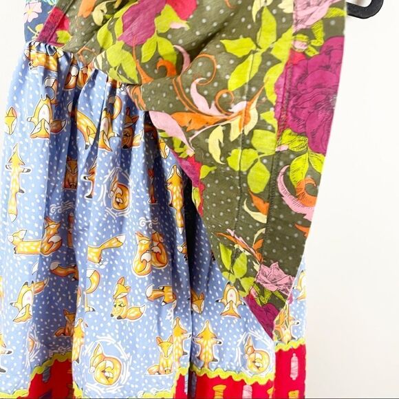 Matilda Jane Plum Feist Fox Knot apron Dress size 6 - Picture 4 of 8